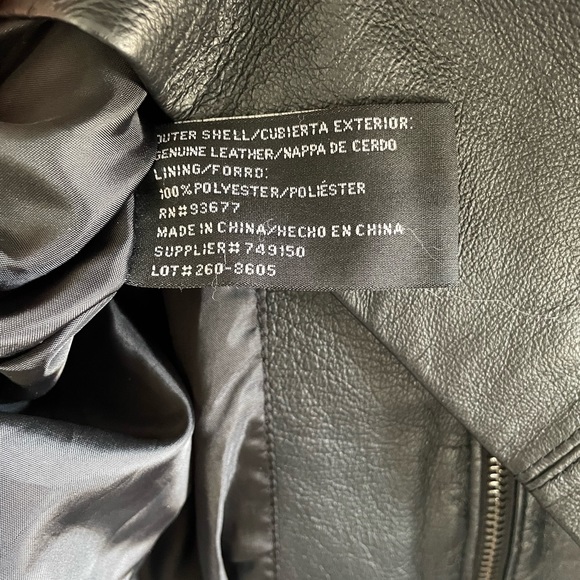 Worthington Leather Coat w/ belt - Picture 3 of 5